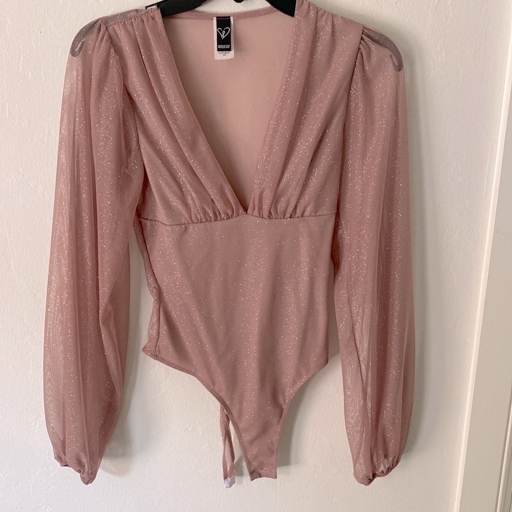 Blush pink bodysuit. XS